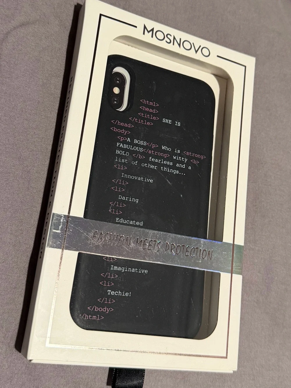 MOSNOVO Clear Protective Case for iPhone X / XS - New In Box